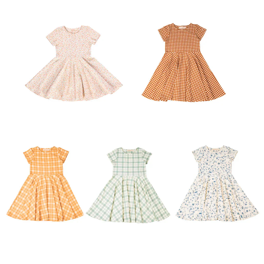 Sweetheart Twirl Dress in Sienna Gingham