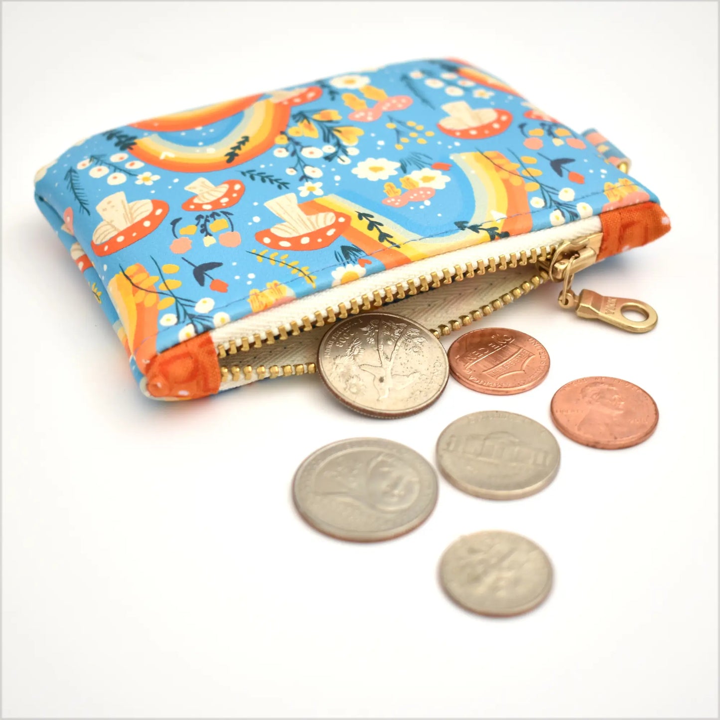 Rainbow & Mushroom Mini Coin Purse For Kids- So Cute!