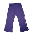 TwOOwls Navy/Coral Women's Capri Pant -100% organic cotton-Made in the USA
