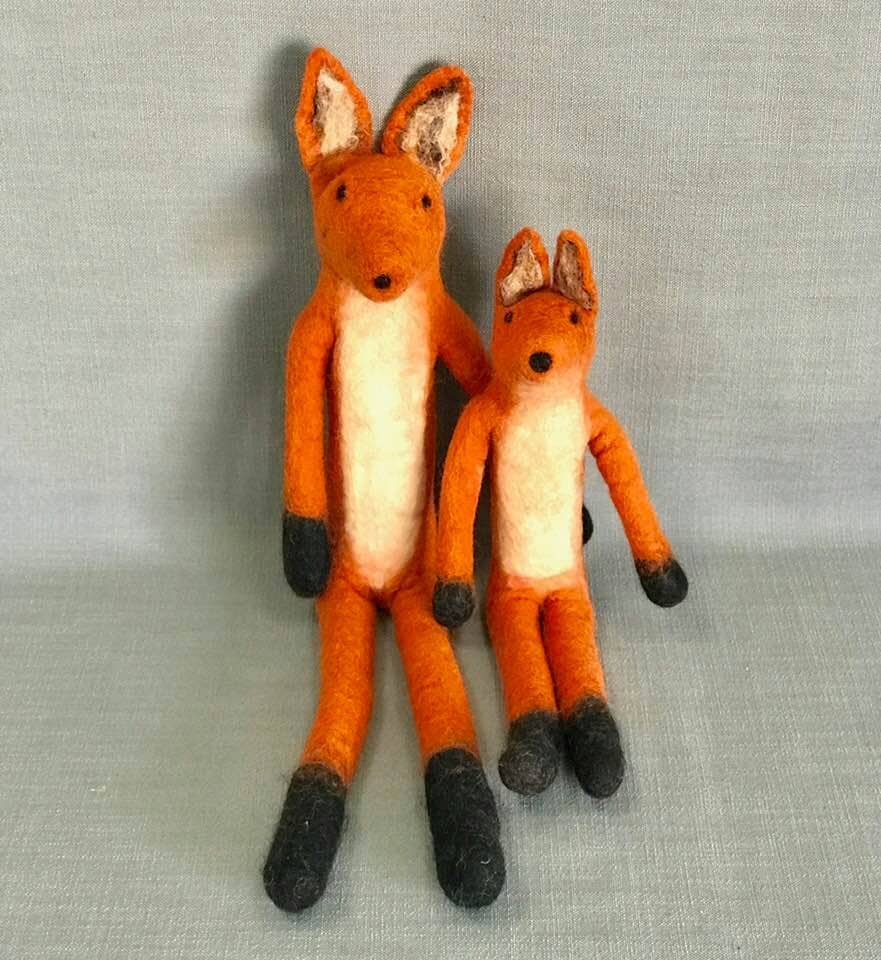 Wool felt Fox Doll