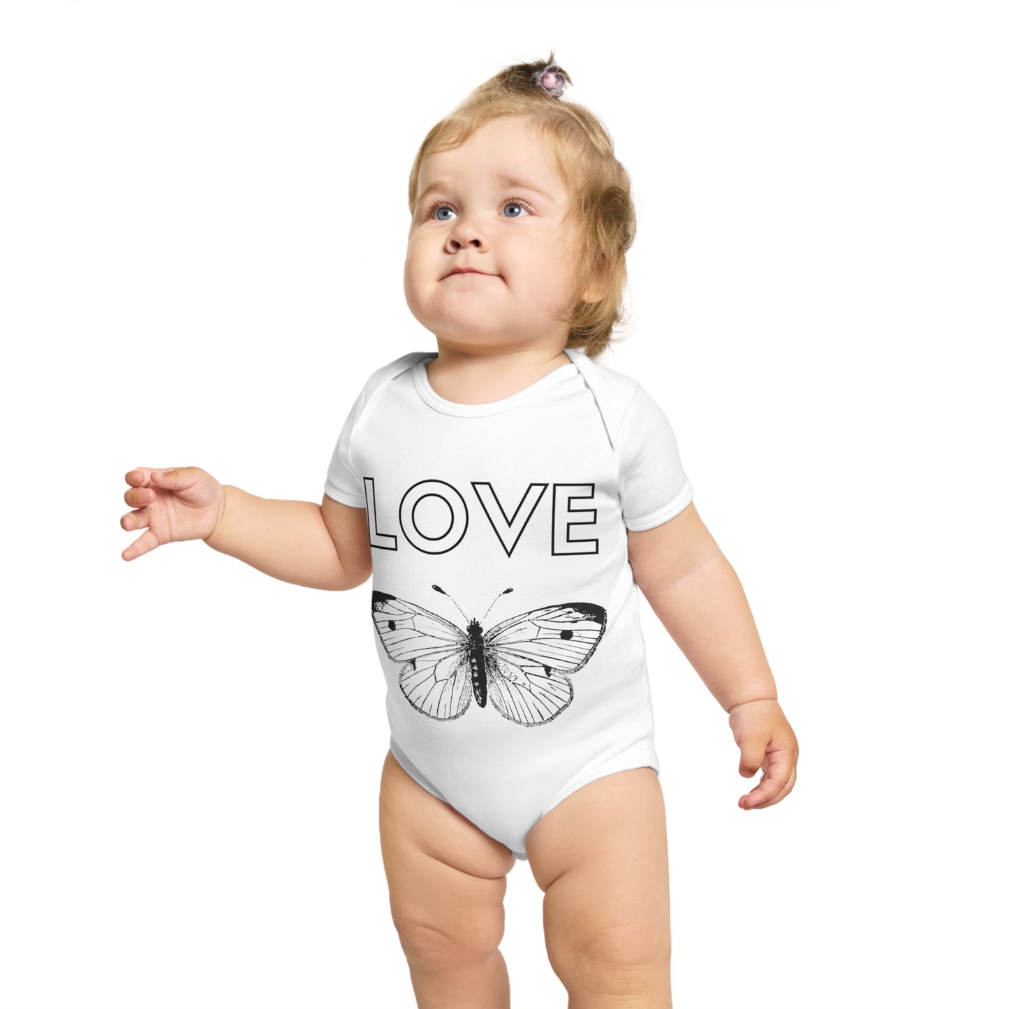 Two Owls BUTTERFLY LOVE Short Sleeve Baby Romper