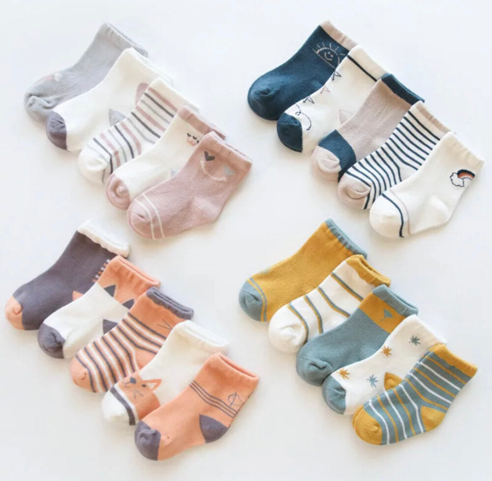 Organic Cotton Kids Sock Set (5-Pack)