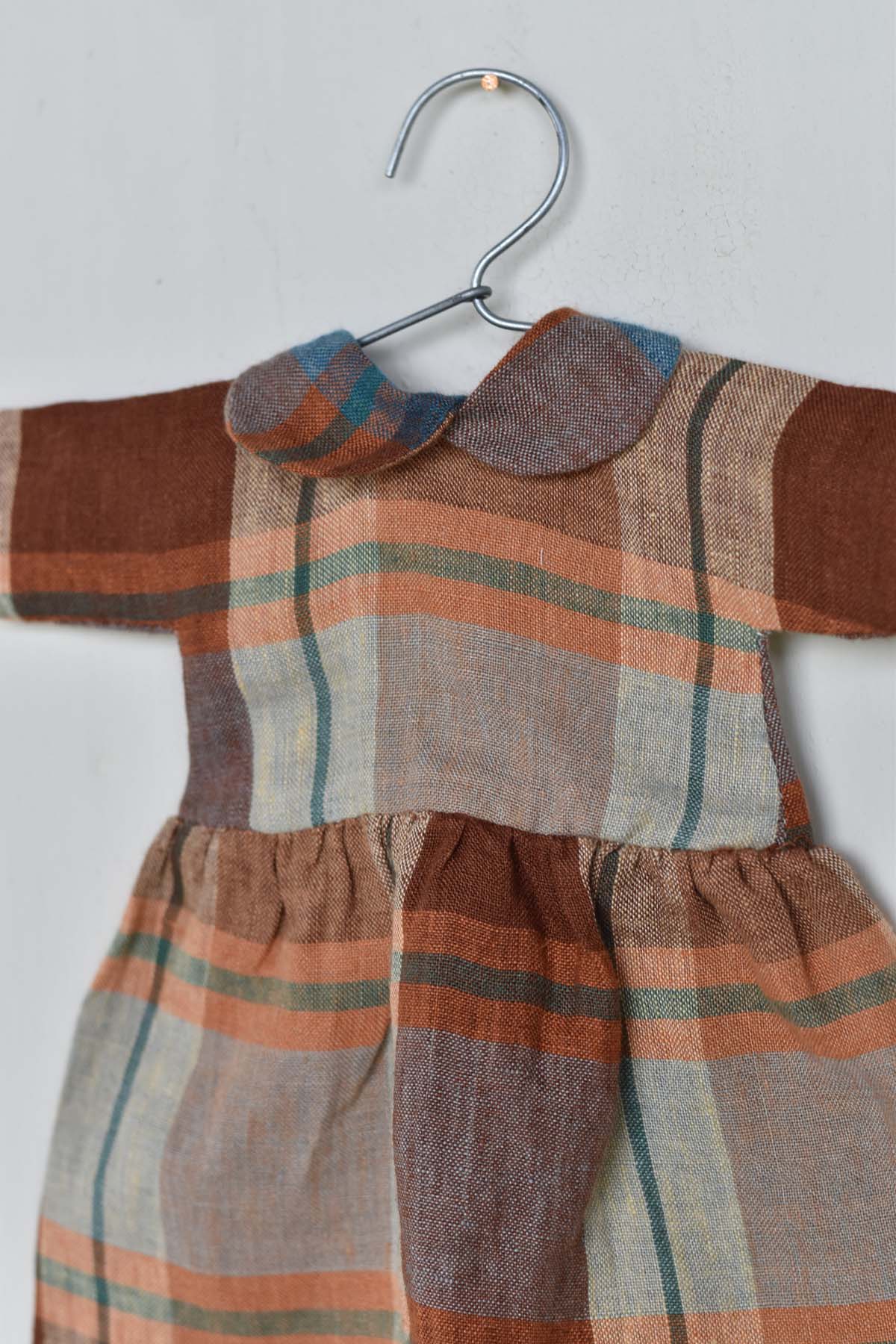 Fern the Frog doll- Ojai Orchard Plaid Gather Dress