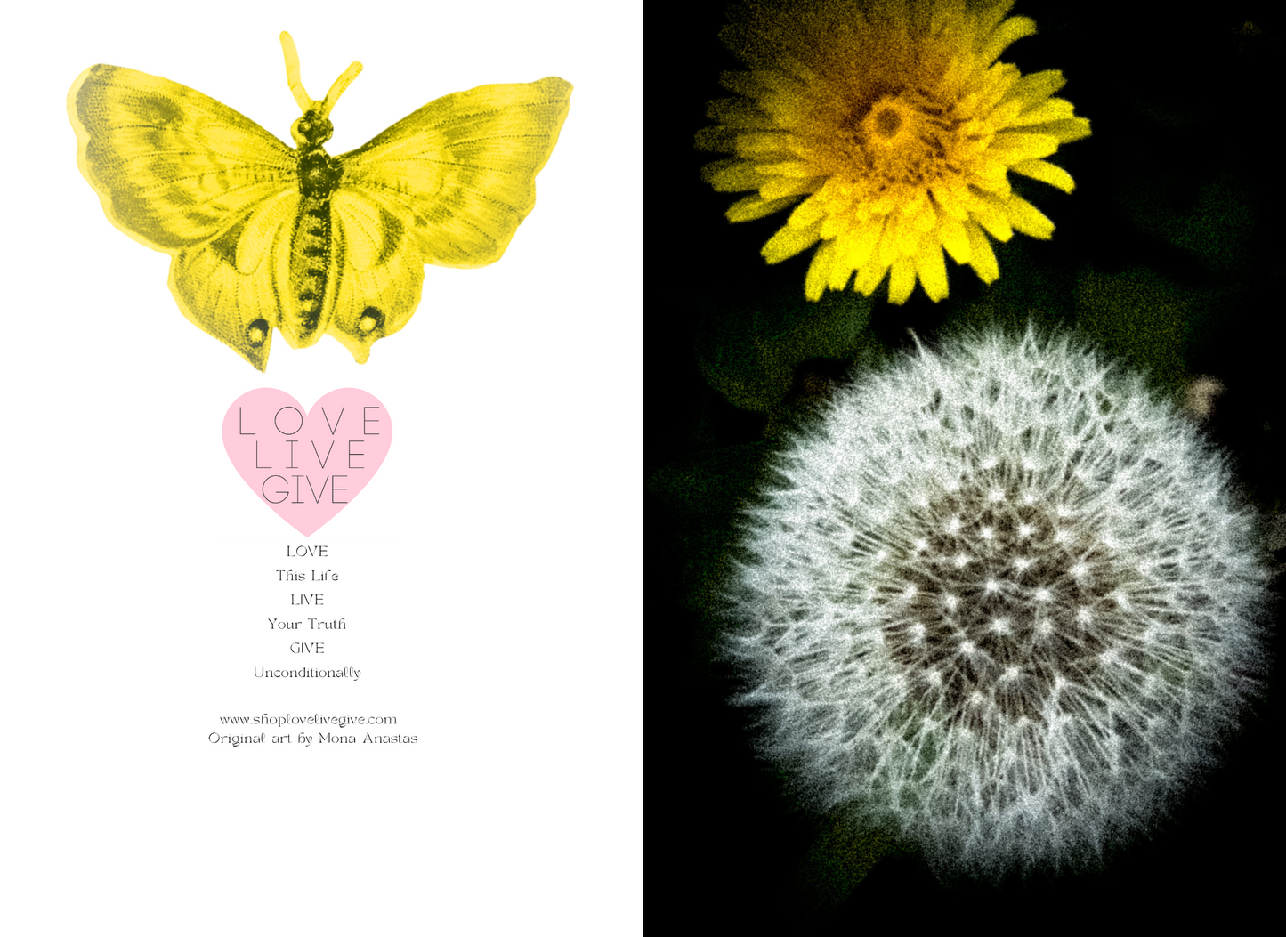 Divine Dandelion Journal: Art by Mona Anastas