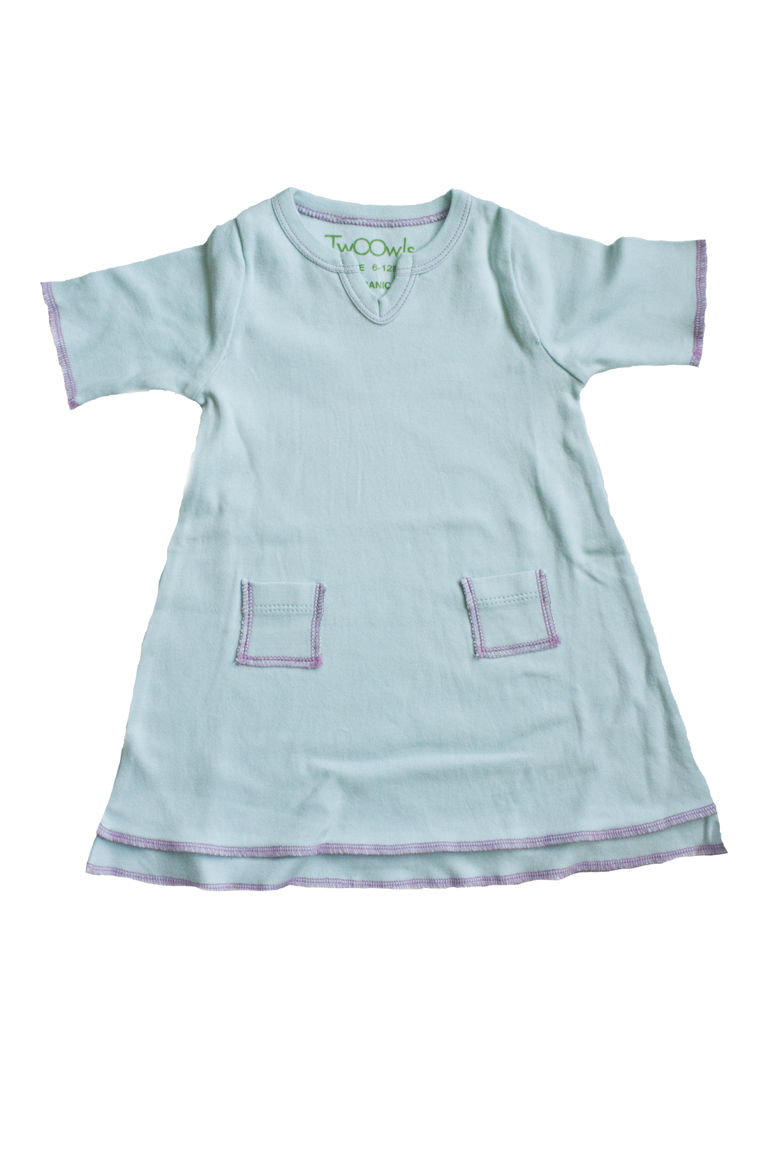 Organic Blue Baby Tunic Pocket Dress