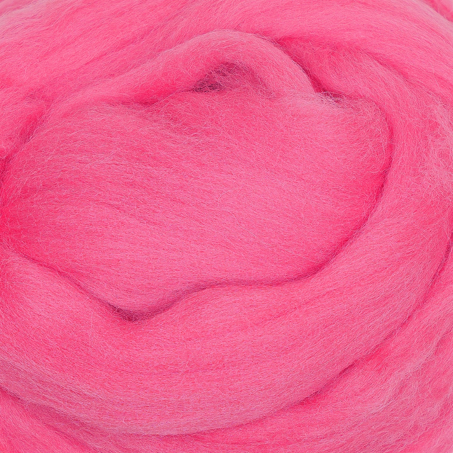 MERINO WOOL ROVING - HOT PINK