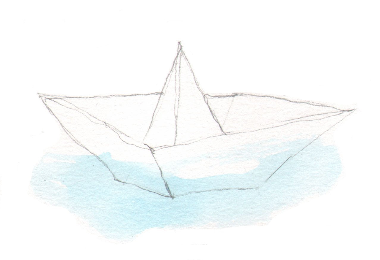 Father's Day Ppaer Boat Spot On Paper Greeting Cards