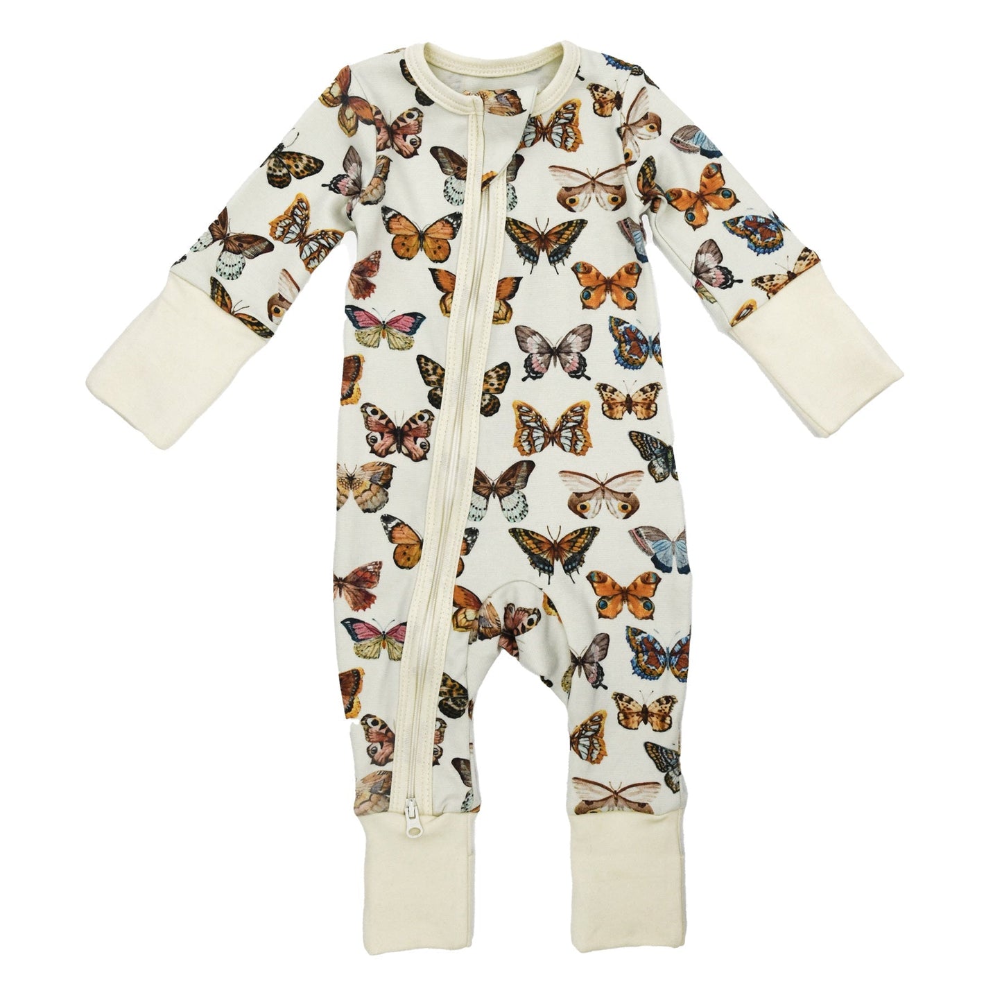 Organic Cotton Baby Pajamas 2-Way Zip Front Zipper Sleeper, Stella