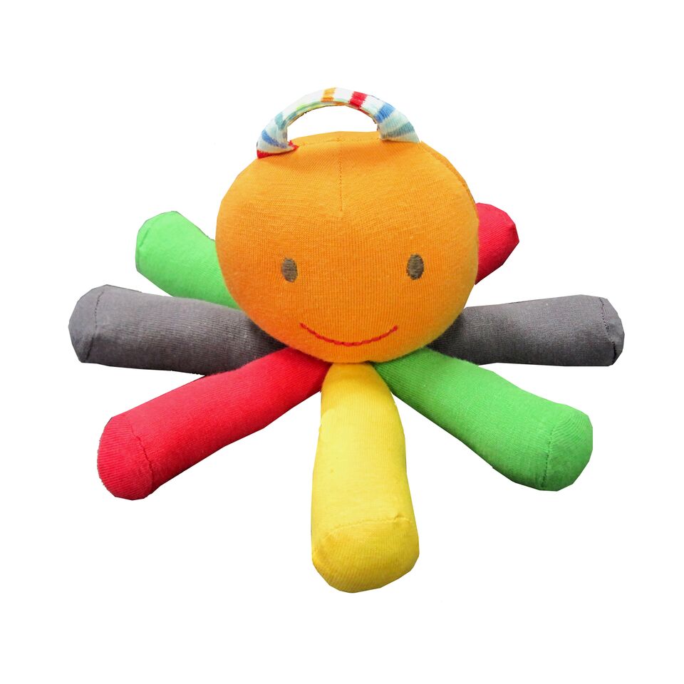 Scratopus organic octopus baby toy