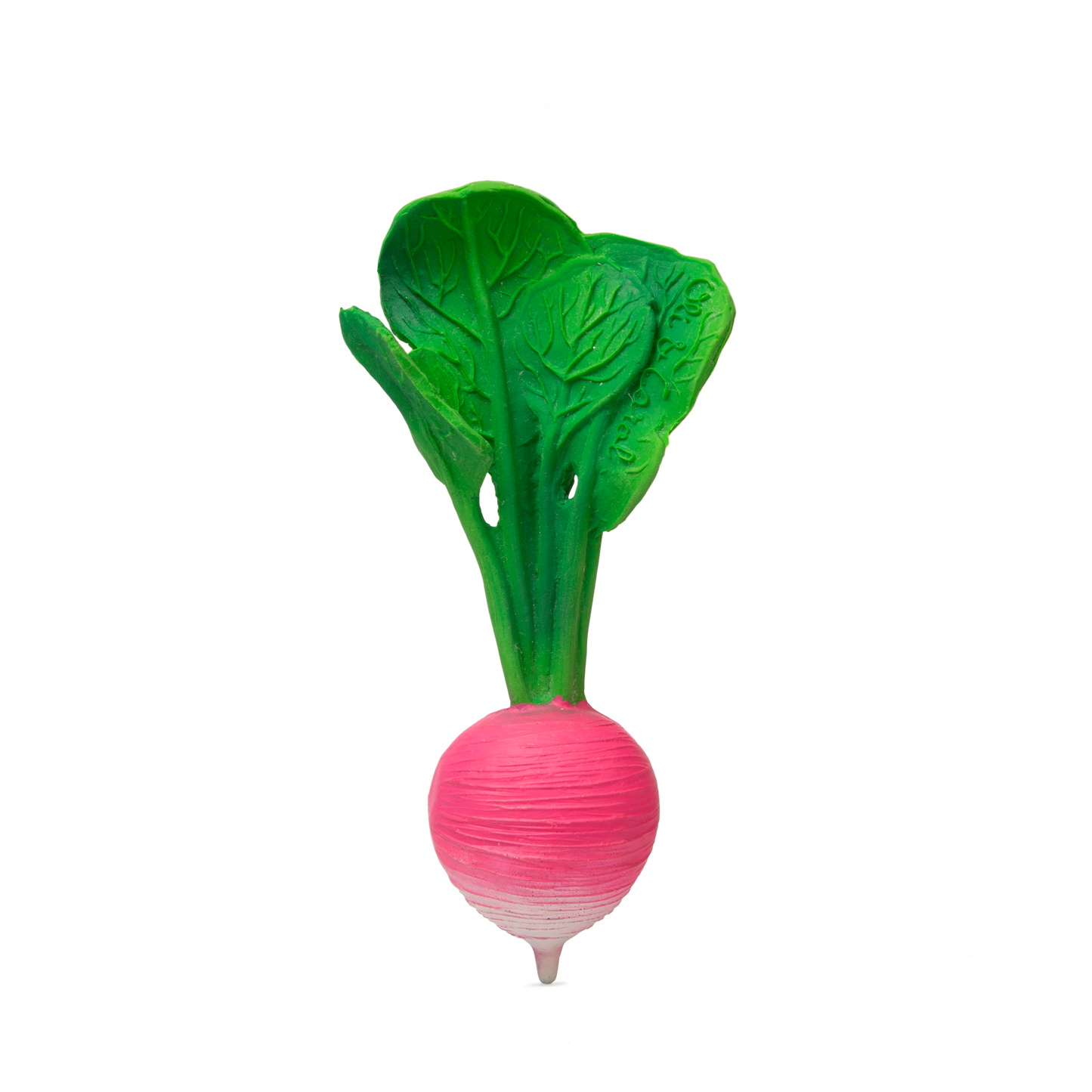 ramona the radish natural rubber toy