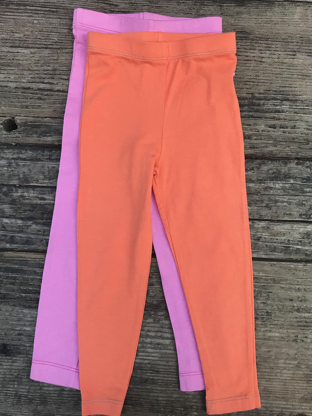 TwOOwls Orange/Green Baby Legging - Organic Cotton Made in the USA