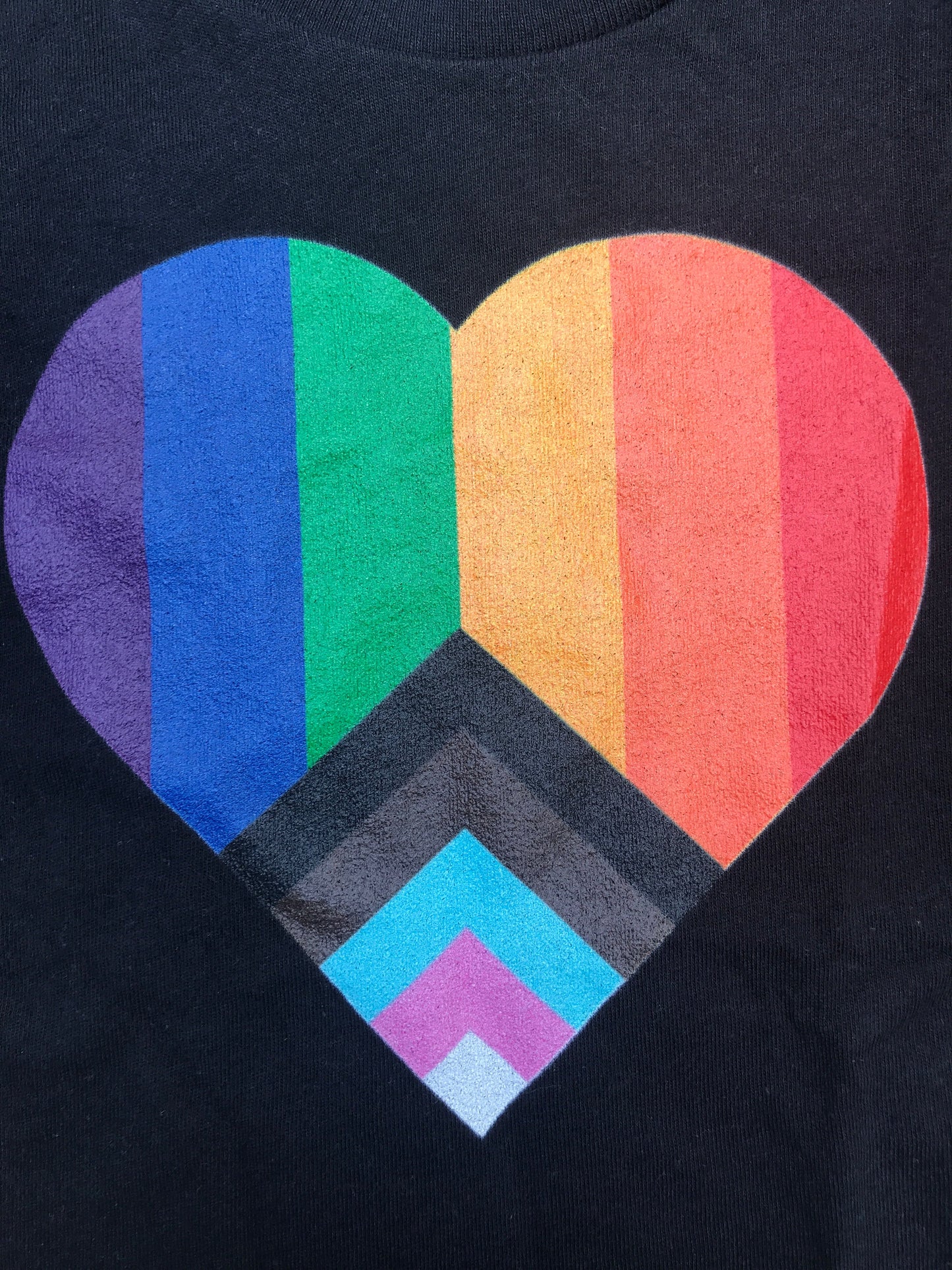 pride heart print detail