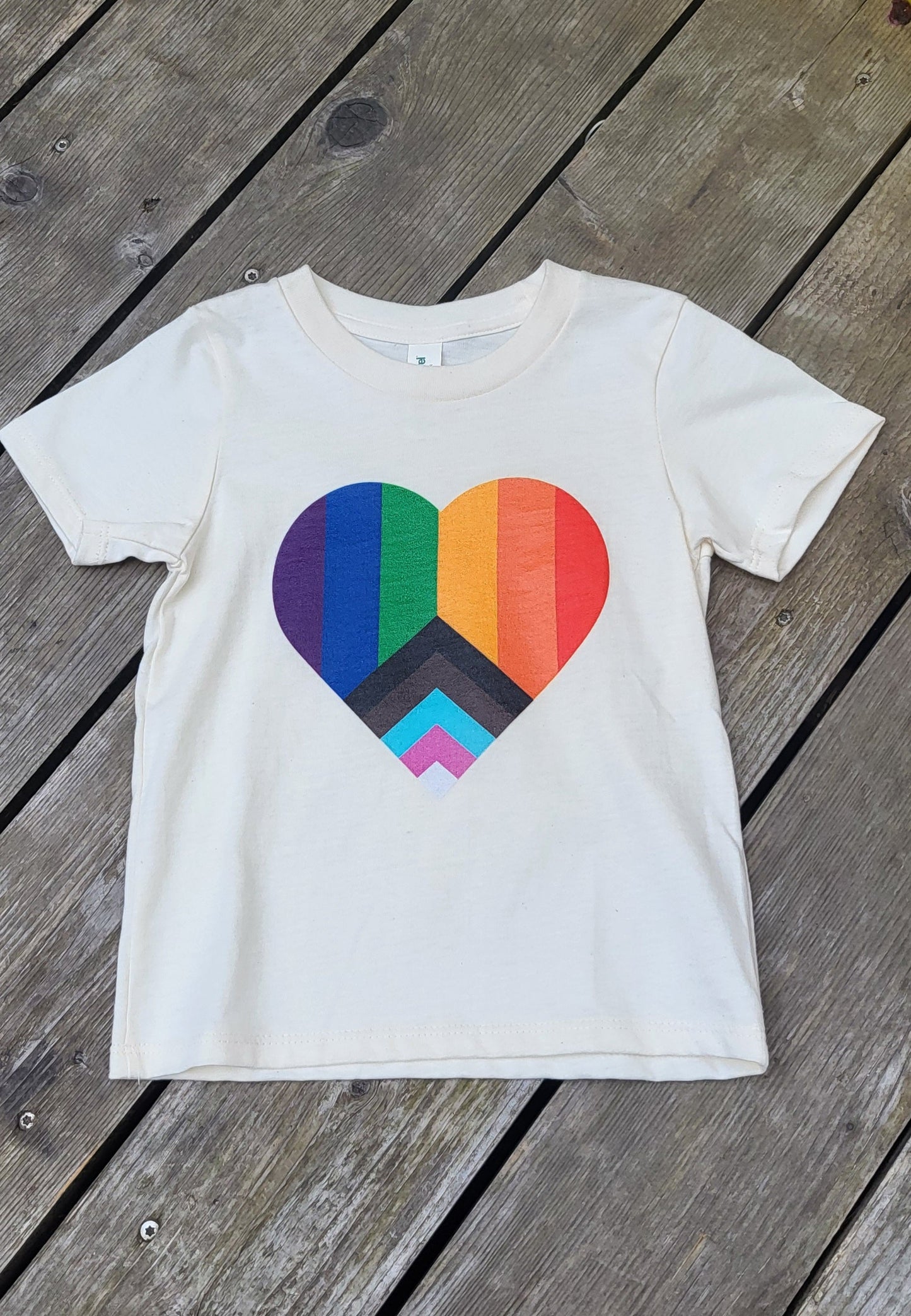 natural pride heart toddler short sleeve tee