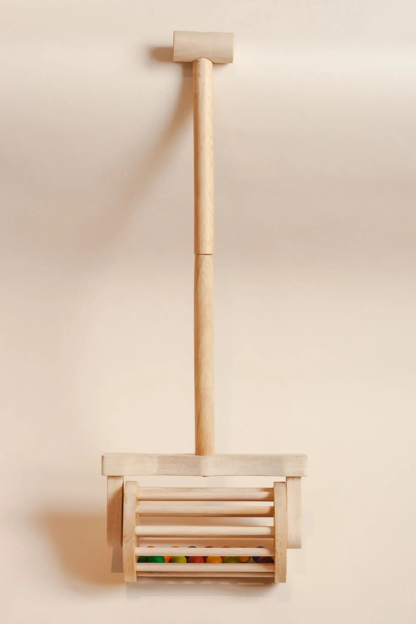 wooden mower push toy