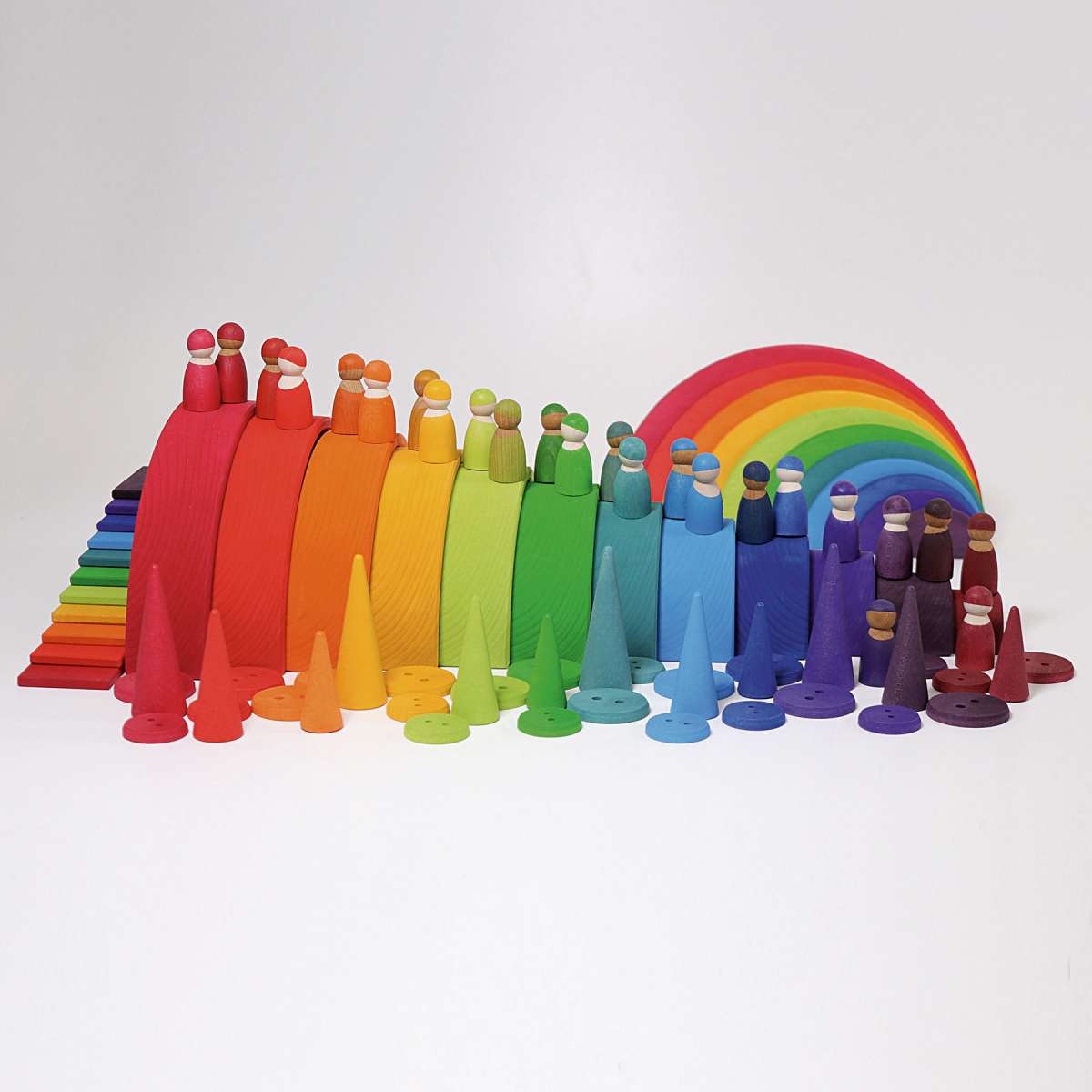 Rainbow Forest with people, pebbles, and arches