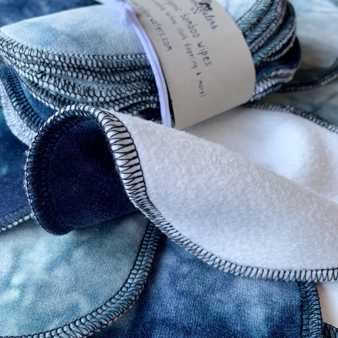hand-dyed organic wipes