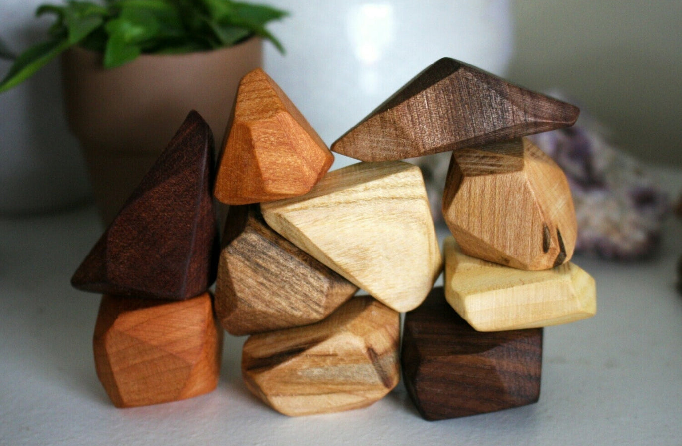 Mini Wood Stacking Stones