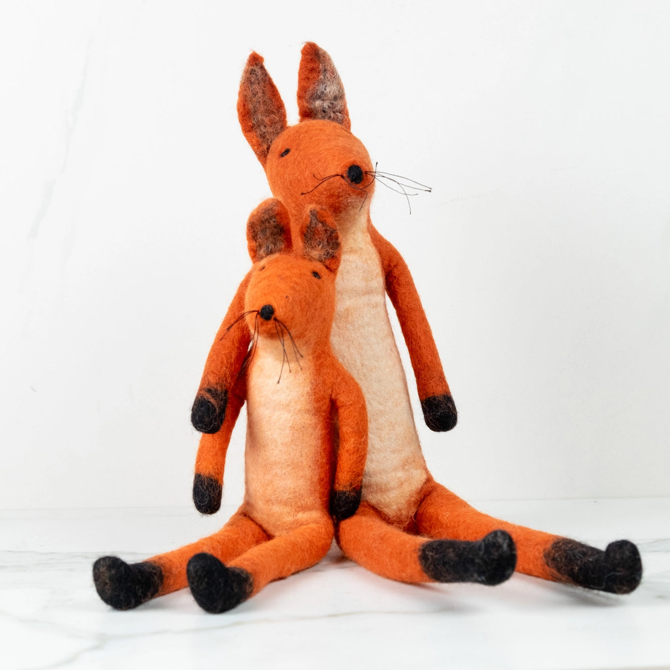 wool felt foxes