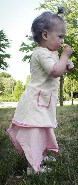 Organic Rose Dress to Skirt Combo