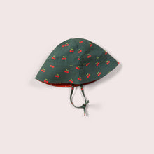 Load image into Gallery viewer, Cherries Reversible Sunhat in Olive
