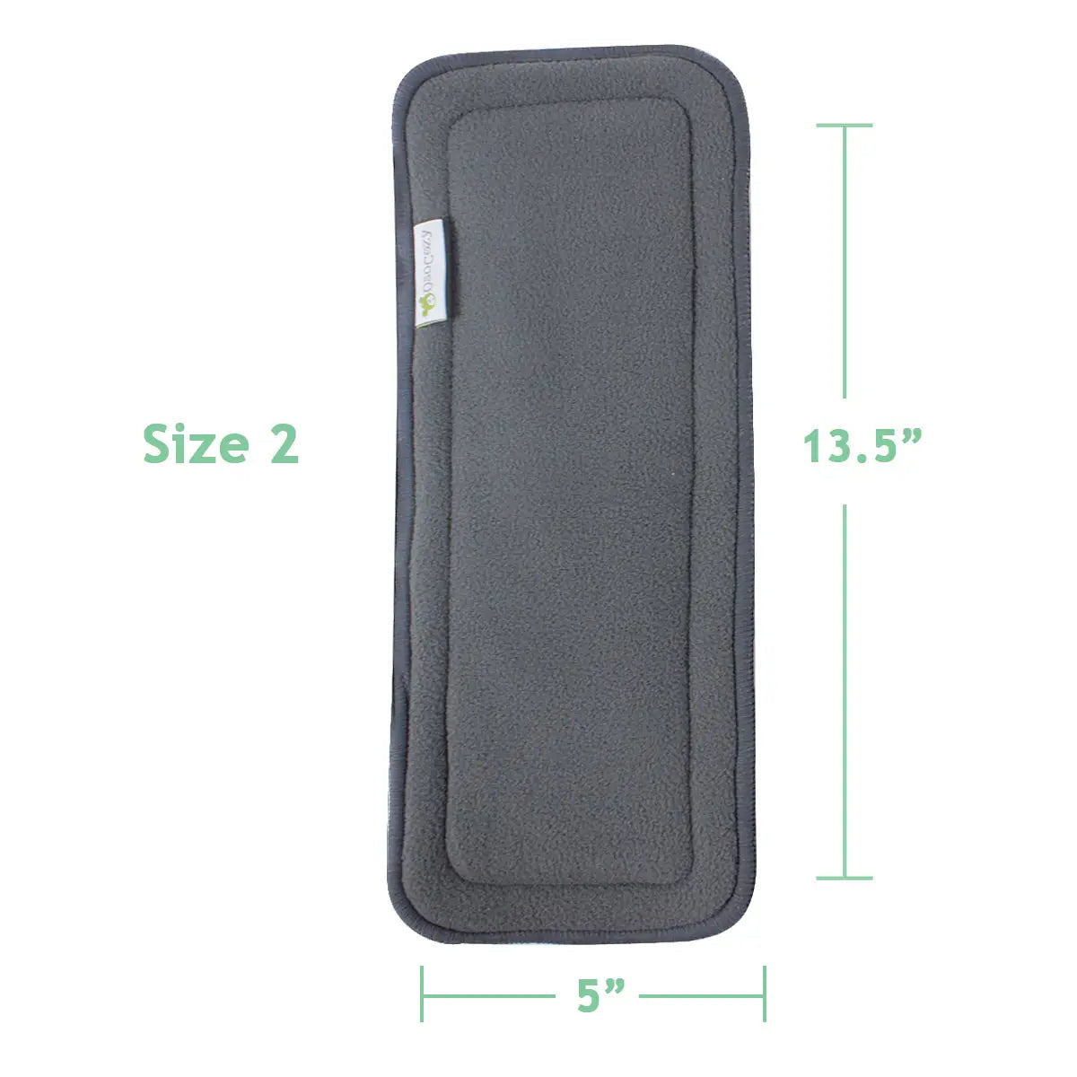 Size chart for large bamboo diaper insert