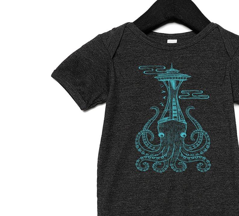 Octo Space Needle Onesie or Tee
