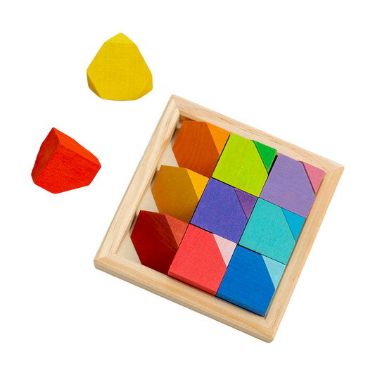 18-Piece Wooden Cornerstone Building Block Set