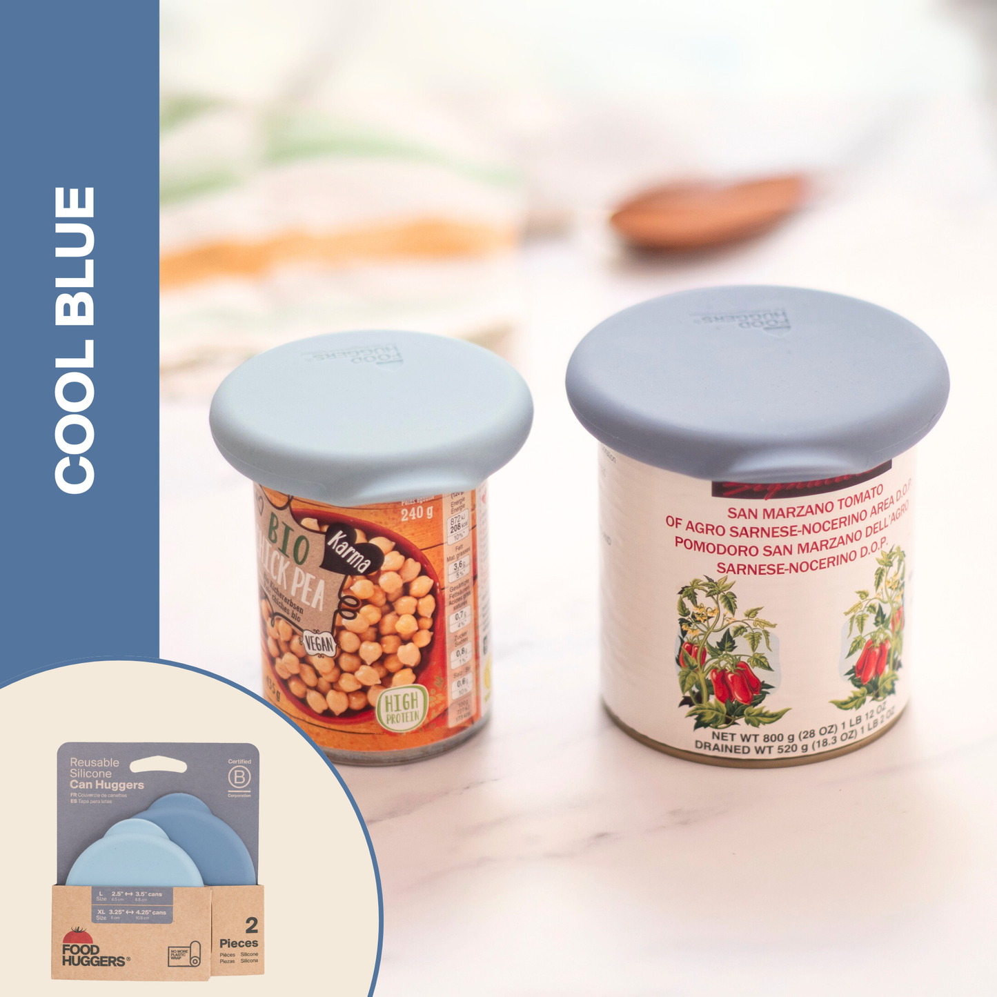 Food Huggers - Can Huggers Set of 2 - Cool Blue
