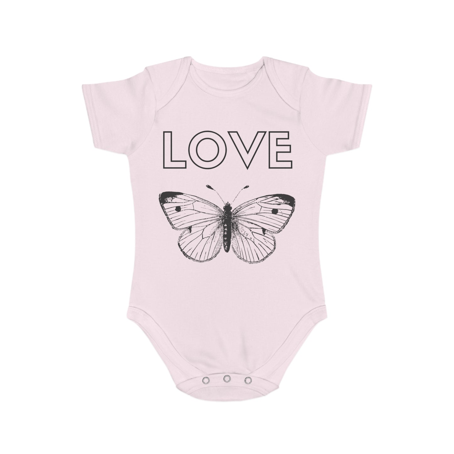 Two Owls BUTTERFLY LOVE Short Sleeve Baby Romper