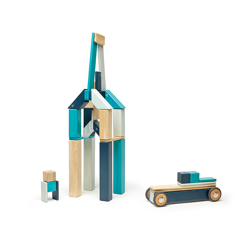 42-Piece Set Tegu Magnetic Wooden Blocks