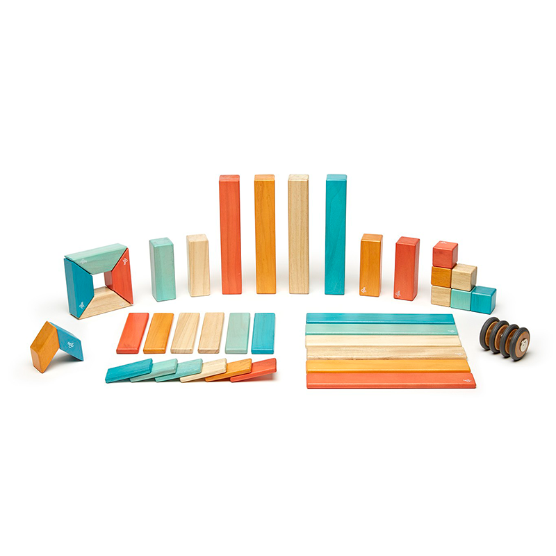 42-Piece Set Tegu Magnetic Wooden Blocks