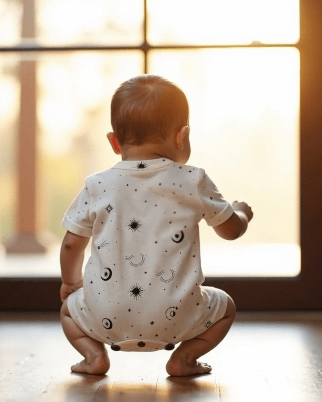 Celestial Organic Short Sleeve Baby Romper