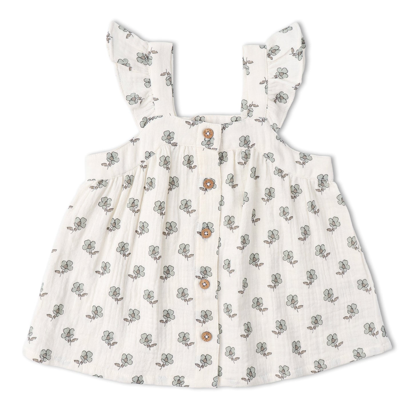 Organic Flutter Top & Shorts Set - Poppy