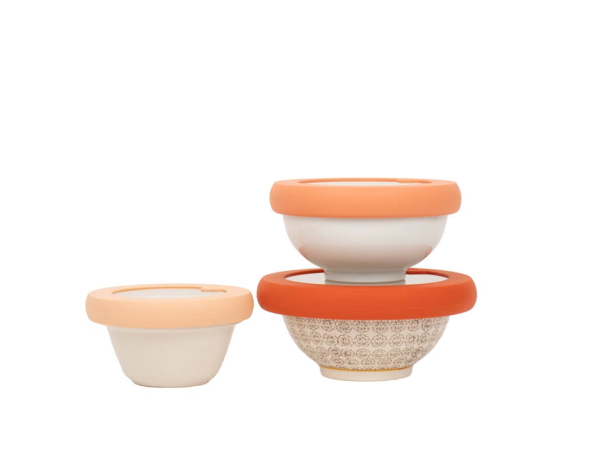 Food Huggers - Food Huggers Lids Set/3 Terra Cotta (XS,S,M)