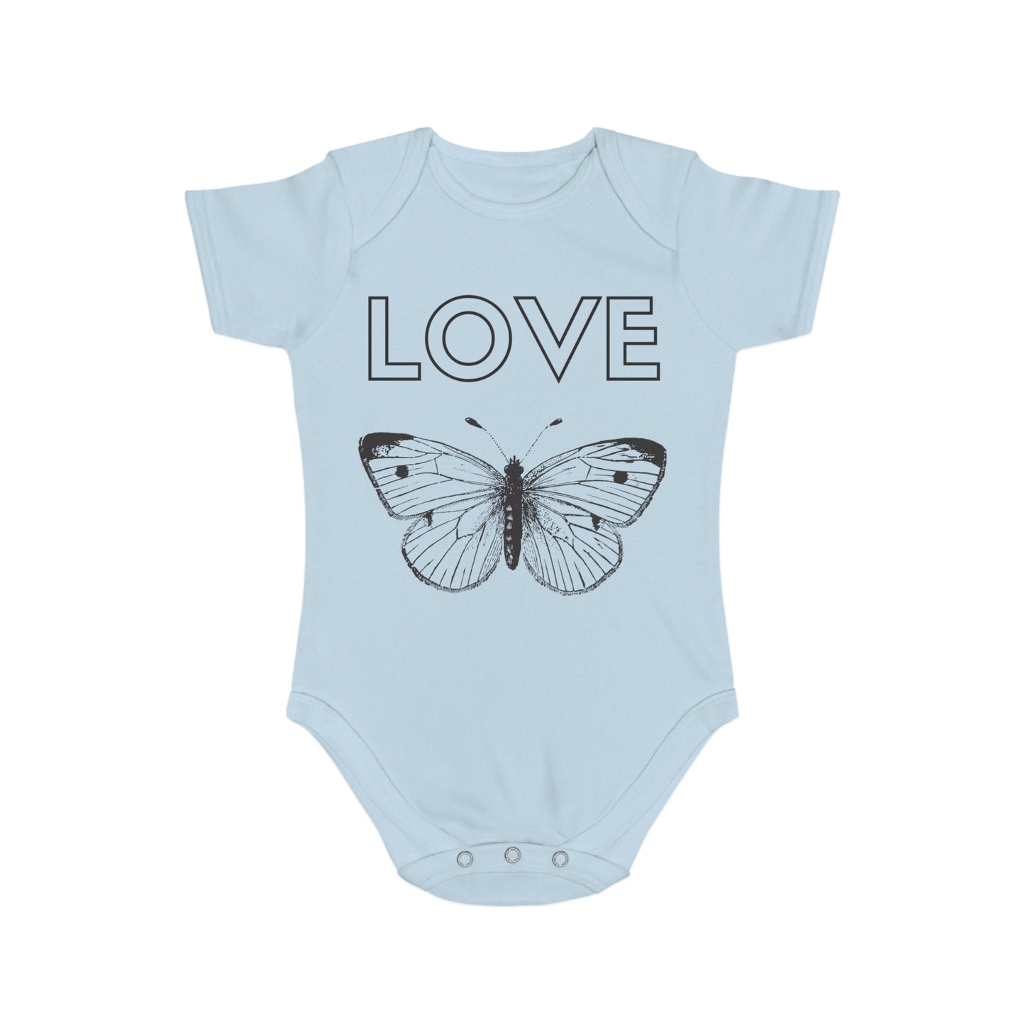 Two Owls BUTTERFLY LOVE Short Sleeve Baby Romper
