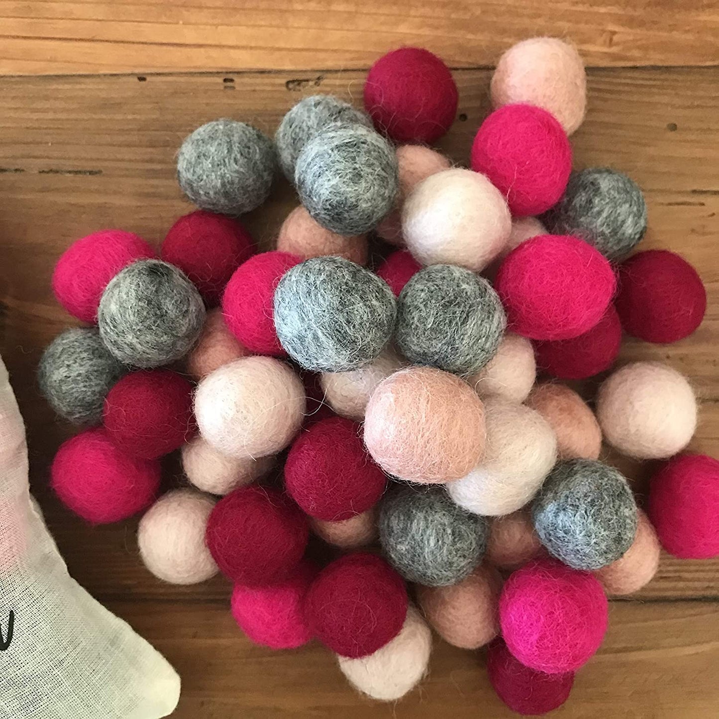 Cozy Love Wool Felt Balls for Crafts & Sensory Play (50 Pack)