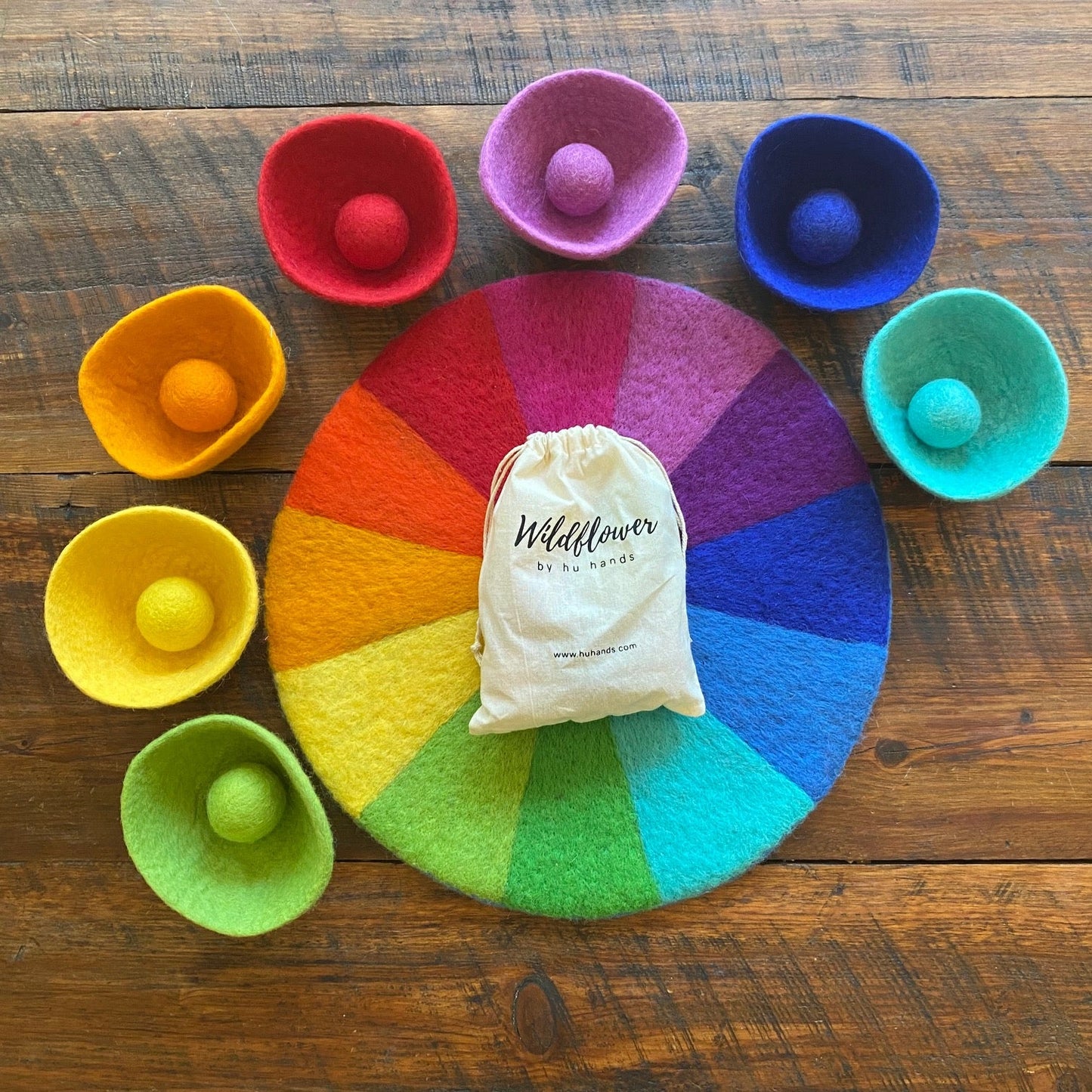 Rainbow Party Felt Bowls (7)