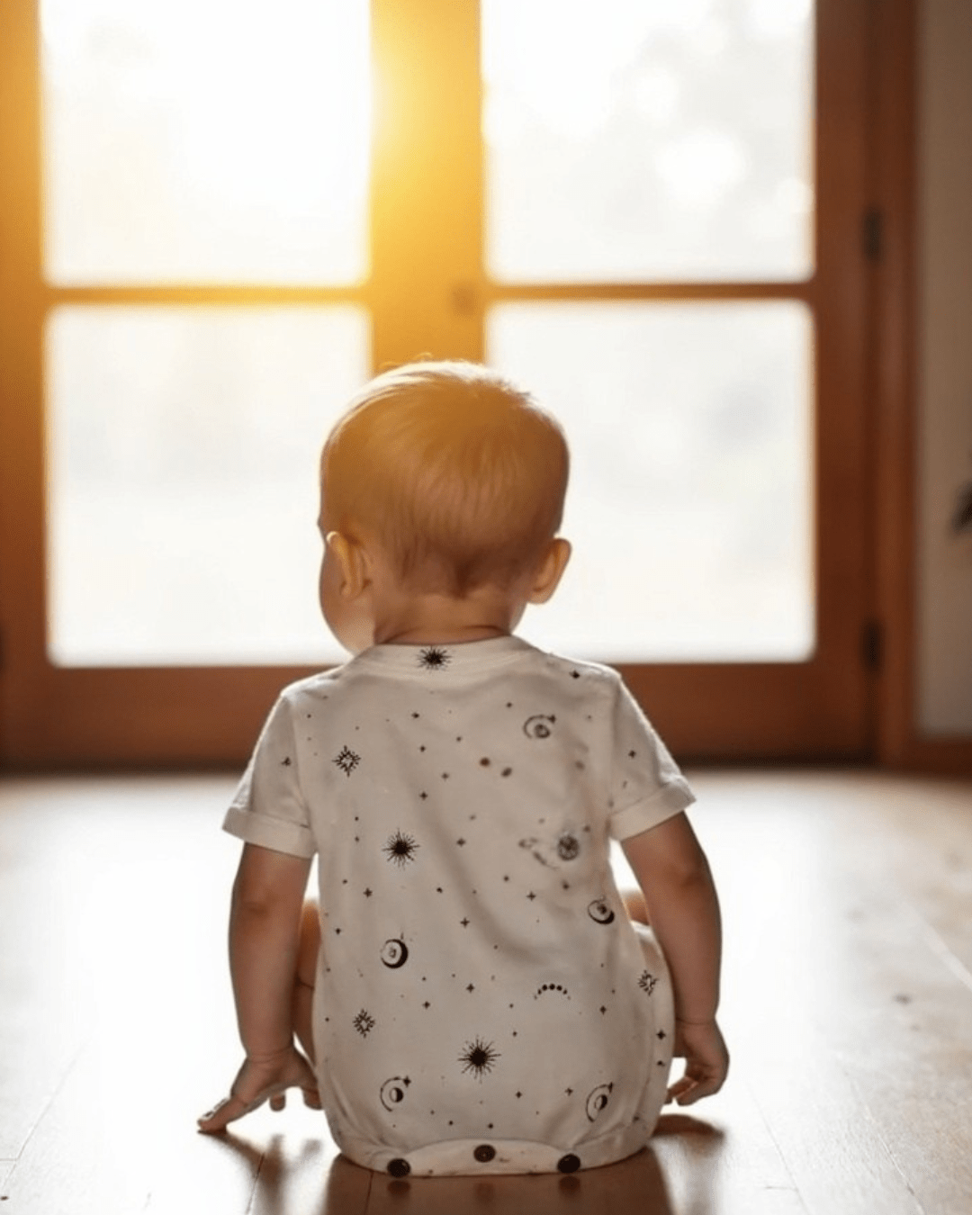 Celestial Organic Short Sleeve Baby Romper