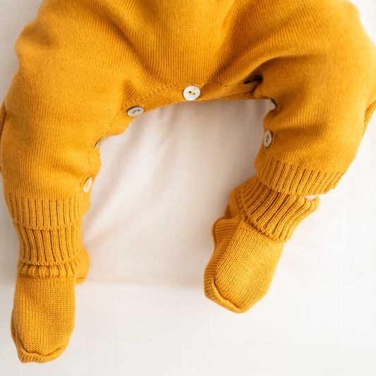 Virgin Merino Wool Booties - Honey