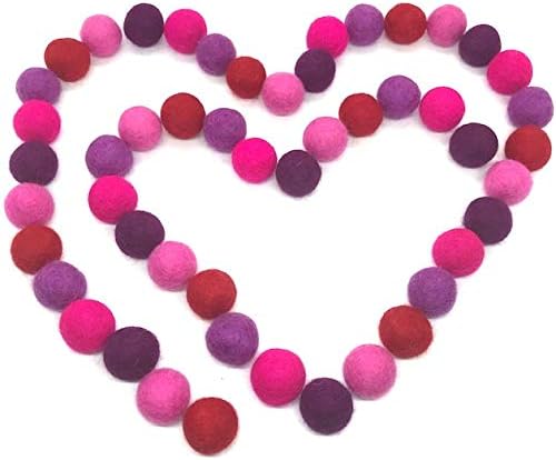 Hot Love Wool Felt Balls for Crafts & Sensory Play (50 Pack)