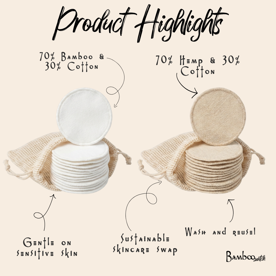 Reusable Facial Round | Bamboo or Hemp