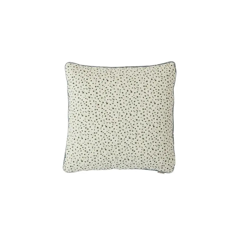 Quilted Aya Cushion - Brown / Offwhite