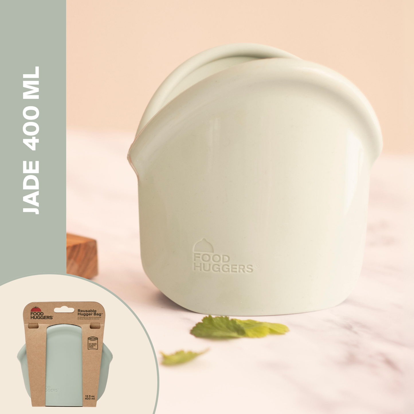Food Huggers Hugger Bags- Jade 400ml - 13oz