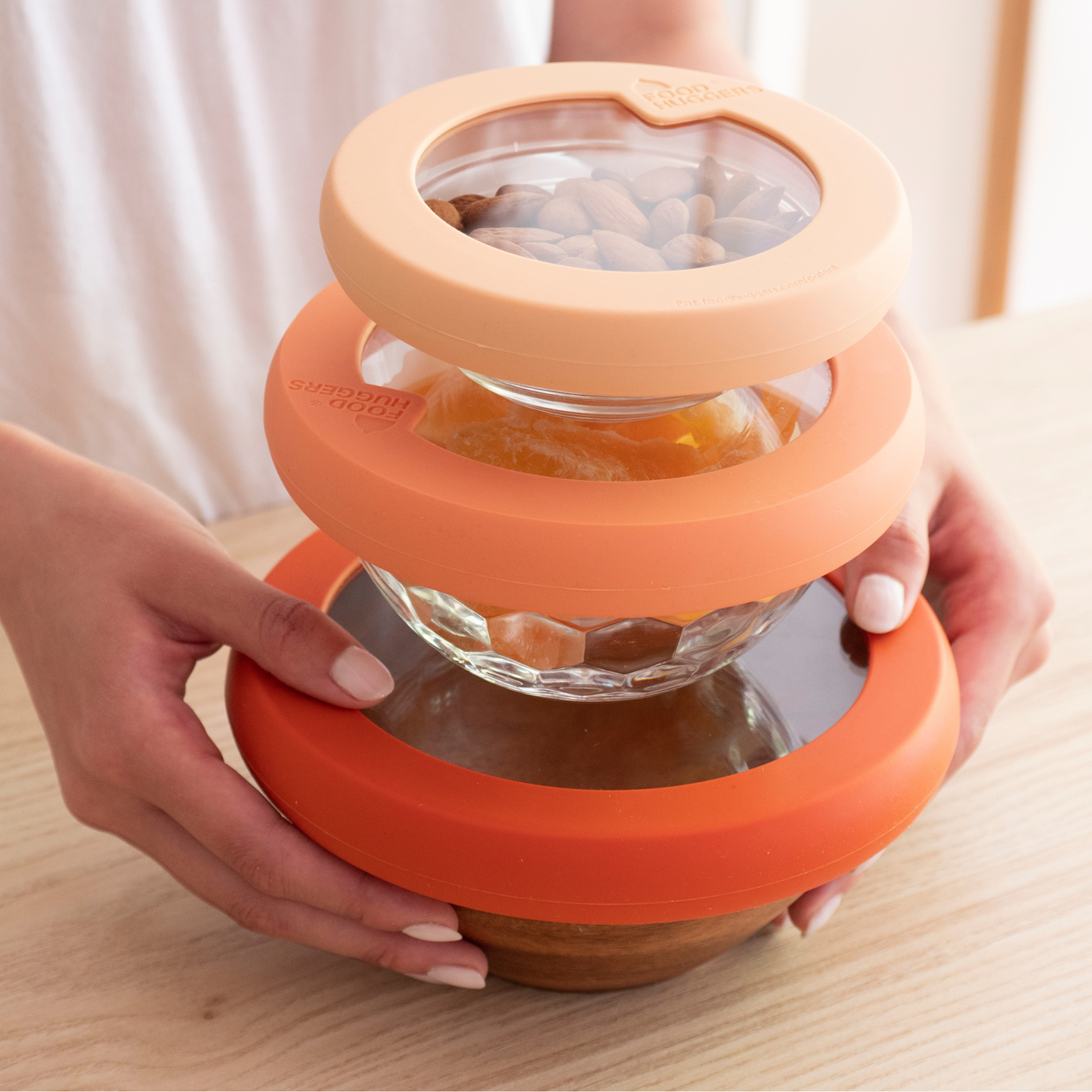 Food Huggers - Food Huggers Lids Set/3 Terra Cotta (XS,S,M)