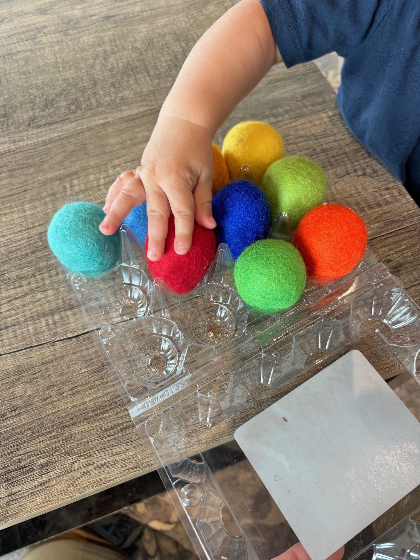 Dozen Rainbow Party 100% Wool Felt Eggs (12)