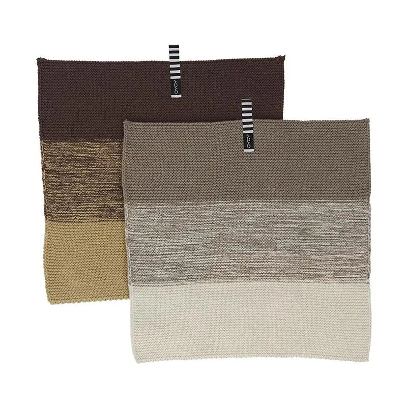 Niji Mini Dish Cloth - 2 PCS - Brown/Clay