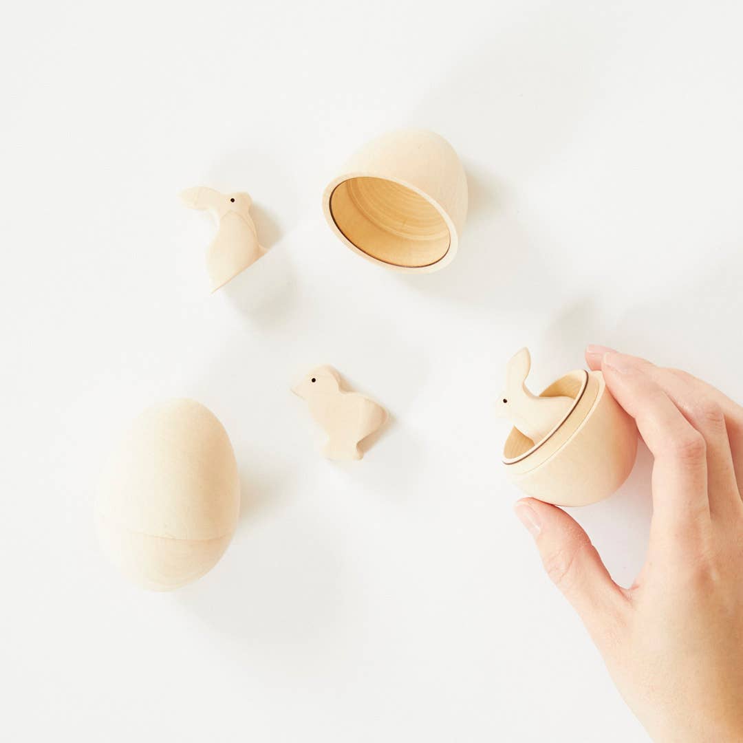 wooden eggs