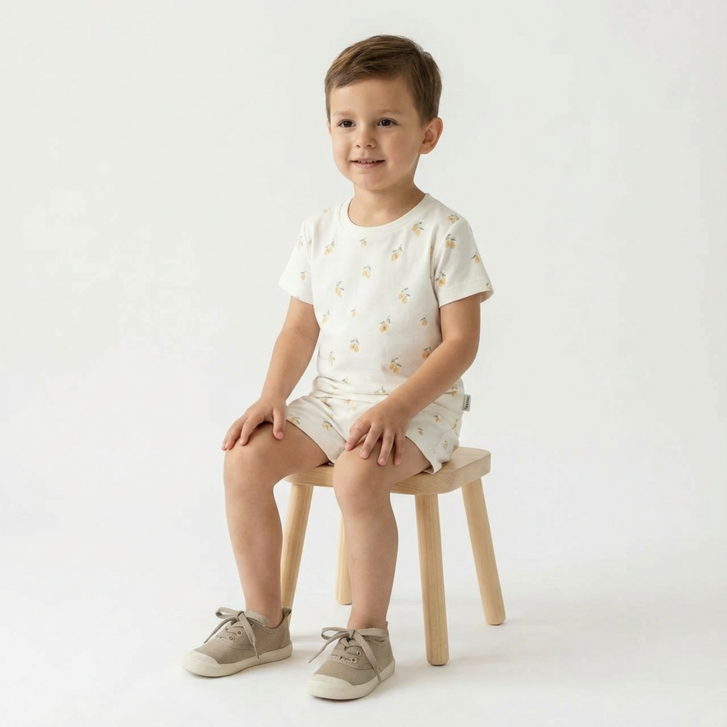 Organic Tee & Shorts Set - Lemons