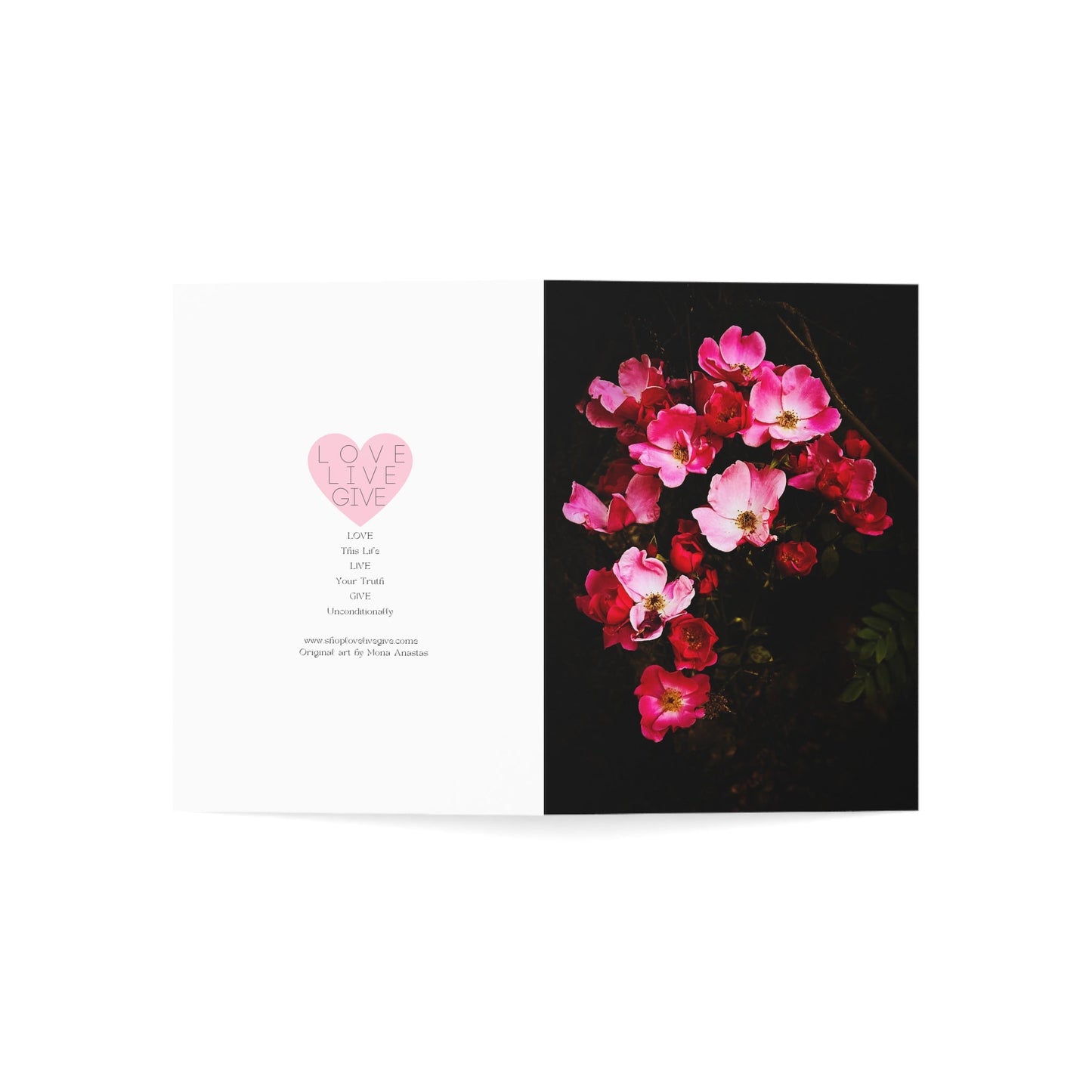 Flowers in Black (set of 25 50% OFF at Checkout $3.25 per card)