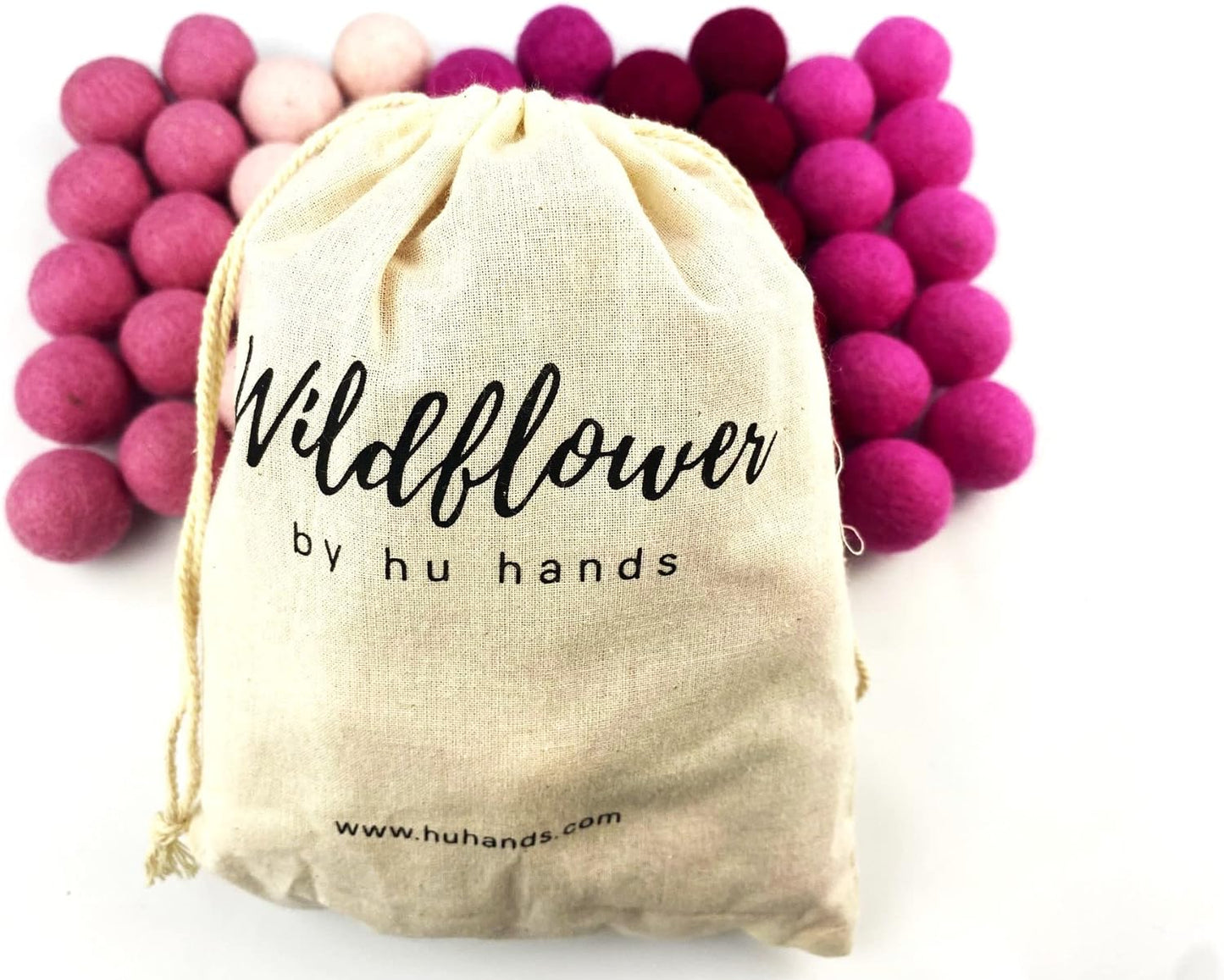 Pretty in Pink Wool Felt Balls for Crafts & Sensory Play (50 Pack)